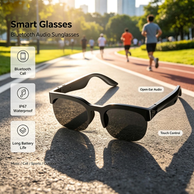Audio Music Video - Bluetooth Audio Smart Glasses Open‑Ear Audio