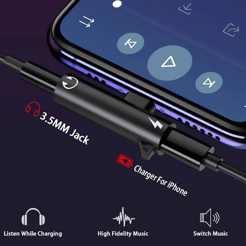 2 In1 Adapter Splitter For iPh - đánh giá và giá Audio X Music