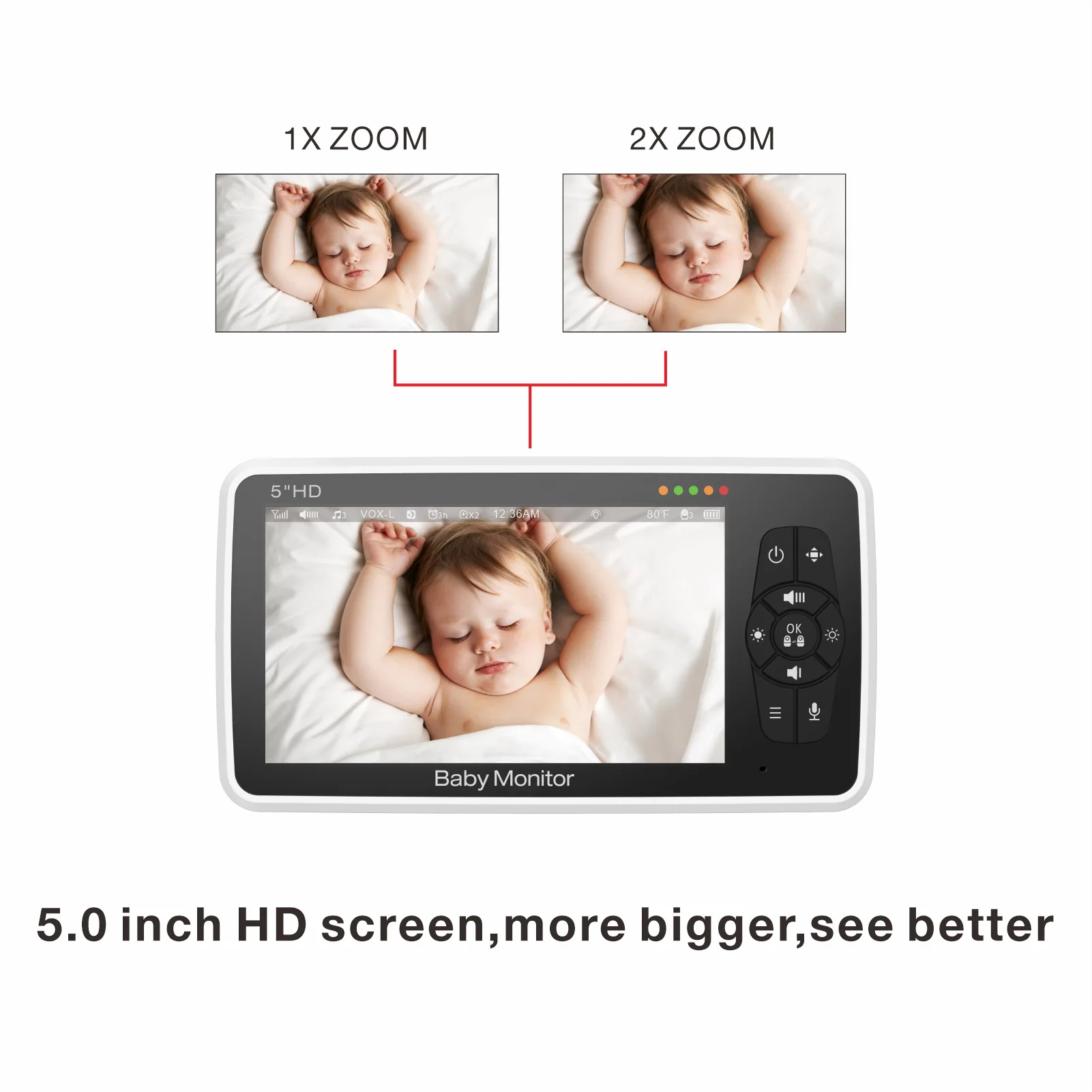 5 Inch Video Baby Monitor with - đánh giá và giá Zoom Audio Music