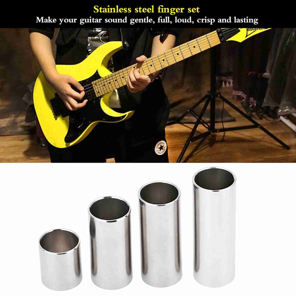 4pcs Stainless Steel Guitar Sl - đánh giá và giá Guitar Slide Tube