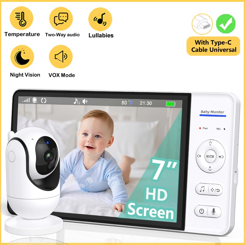 No WiFi 7 Inch Baby Monitor 2- - đánh giá và giá Audio Music Video