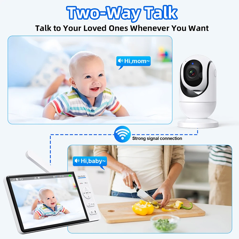 No WiFi 7 Inch Baby Monitor 2- - đánh giá và giá Audio Music Video
