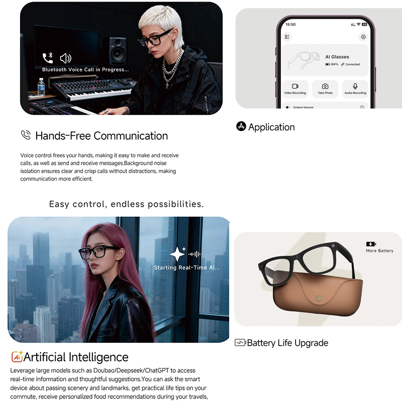 2026 AI smart Glasses HD 800W  - đánh giá và giá Audio Music Video