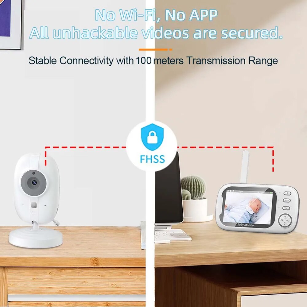 3.5'' Video Baby Monitor 2.4G  - đánh giá và giá Audio Music Video