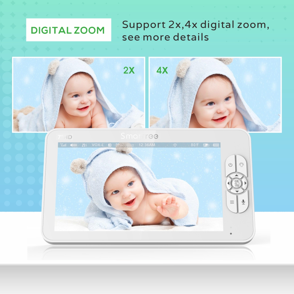 7.0 Inch HD Video Baby Monitor - đánh giá và giá Audio X Music
