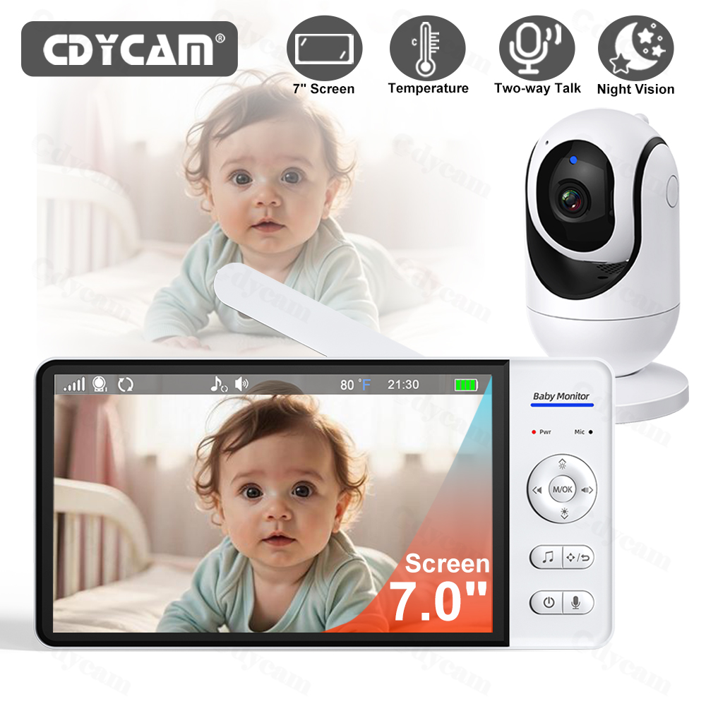 7 Inch Video Baby Monitor Nigh - đánh giá và giá Zoom Audio Music