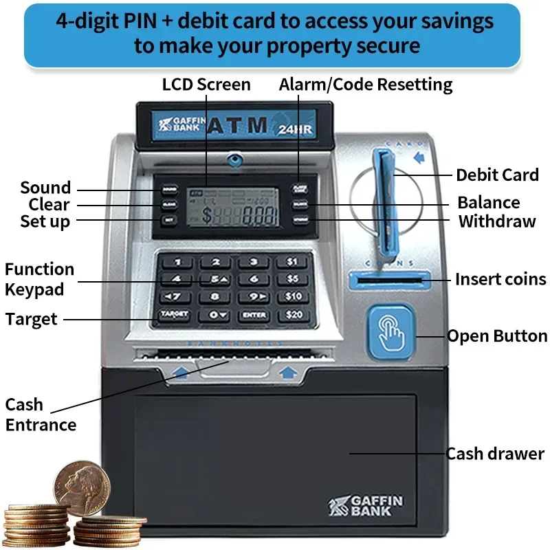 Children ATM Automatic Deposit - đánh giá và giá Audio Music Maker