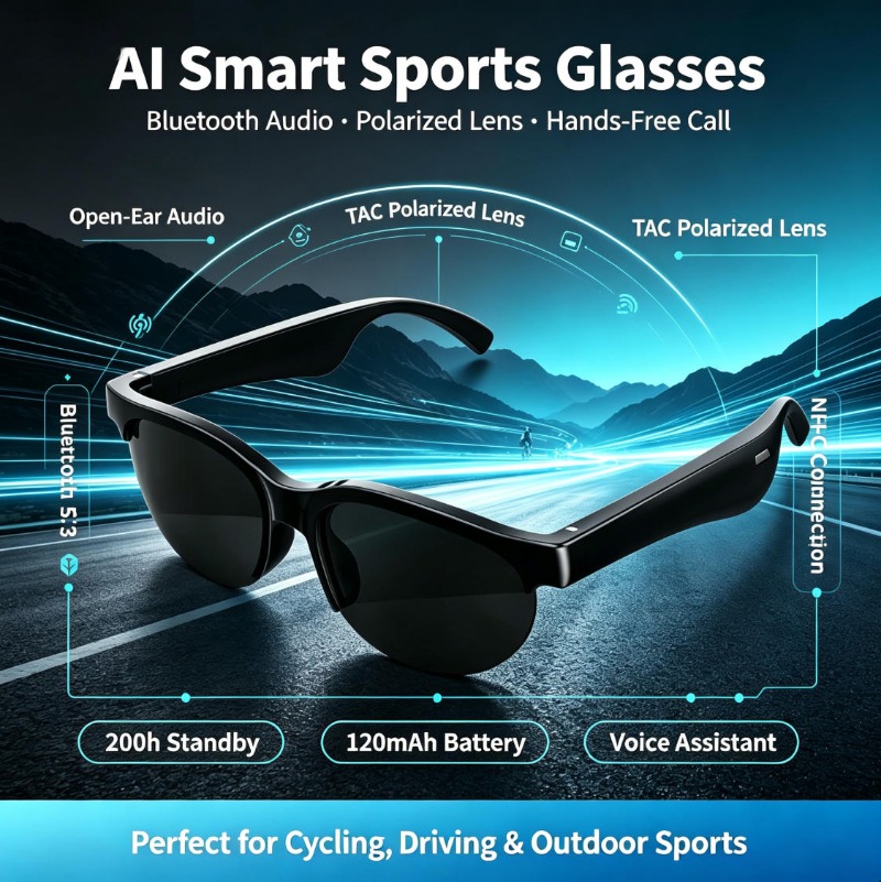 Smart Sports Glasses Open Ear  - đánh giá và giá Audio Music For