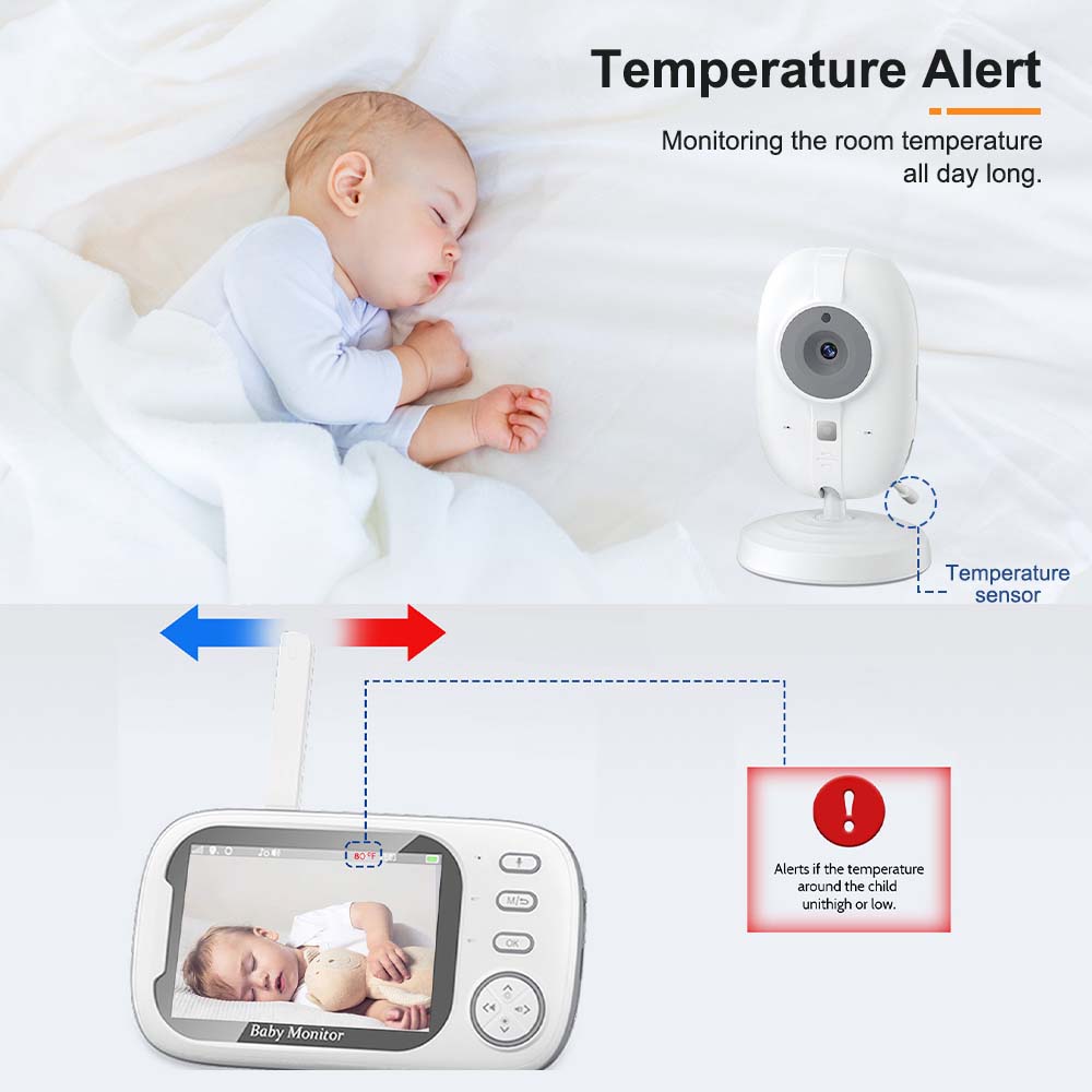 3.5'' Video Baby Monitor 2.4G  - đánh giá và giá Audio Music Video