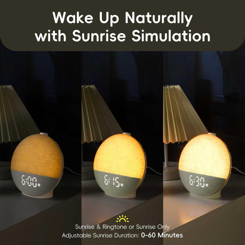 Wake Up Light Sunrise Alarm Cl - đánh giá và giá Audio Music Maker